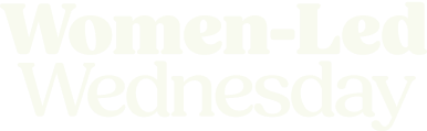 Text 'Women's Day Wednesday' in a decorative font on a white background